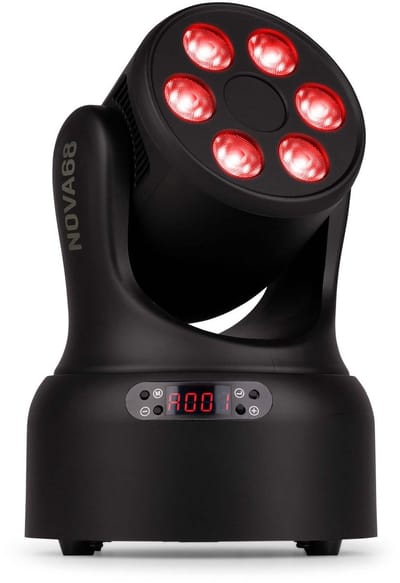 BeamZ NOVA68-BK wash moving head - Compacte moving head met 6x 8W RGBW LED’s - Zwart