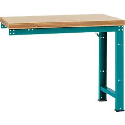 Manuflex aanbouw-werkbank Profi standaard, tafelblad multiplex, 1250 x 700 mm, waterblauw