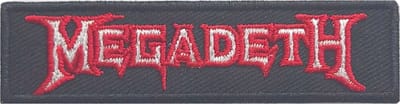 Megadeth - Logo Outline Patch - Zwart/Rood