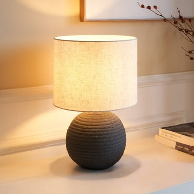 Pauleen LED Tafellamp Pure Beauty - E14 - Max. 20W - Woonkamer, Slaapkamer & Eetkamer - Antraciet/Wit