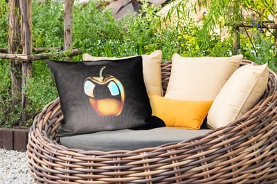 Buitenkussens - Tuin - Appel - Goud - Chrome - Zwart - 50x30 cm