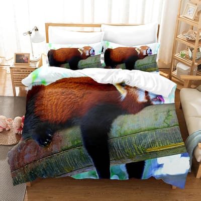 3D Kleine Panda Beddengoed Sets Dekbedovertrek Set Met Kussensloop Twin Volledig Queen King Beddengoed Beddengoed AU King(245x210cm)