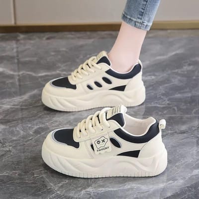 Antislip sportschoenen voor zwangere vrouwen Dames Lente Nieuw Bovenkleding Zachtzool Studenten Platform Casual Boardschoenen 40 zwart