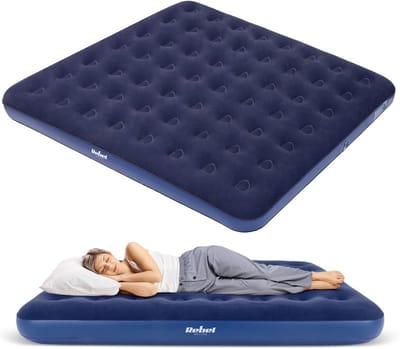 REBEL ACTIVE - Luchtbed - Opblaasbare tweepersoonsmatras - afmetingen 203x183x22 cm, RBA-5001-XXL