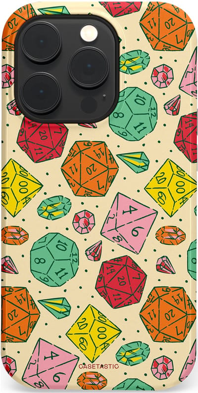Casetastic Hoesje Geschikt voor Apple iPhone 14 Pro Magsafe - Stijlvolle Beschermende Duo-layer Case - D20 Geluksrol