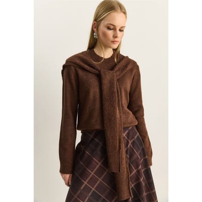 Regular Fit Korte Mouwen Ribbels Sweater