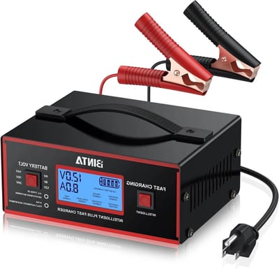 Auto Acculader - Intelligente Lader - Accu Onderhoud - Automatische Detectie - 6-24V 10A - Zwart