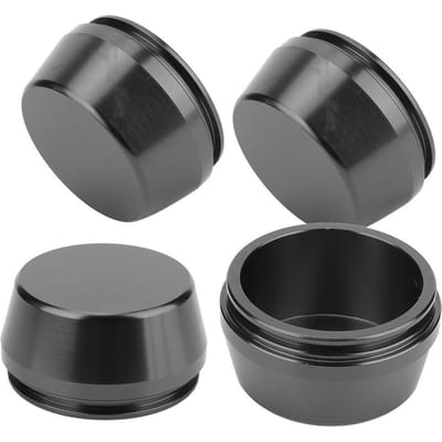 4 stuks 56mm 2.2in Universele Wieldop Naafdeksel Aluminium Gemodificeerd Onderdeel(Zwart) zwart