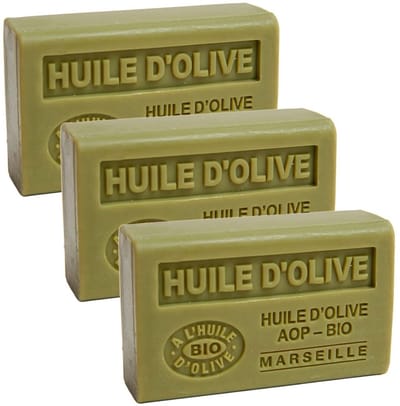 Marseille Zeep 3x125gram - Soapbar - Groene Olijfzeep - Savon de Marseille