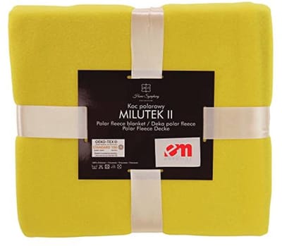 Zachte fleece deken - Sofadeken voor thuisgebruik - 150x200 cm - Geel