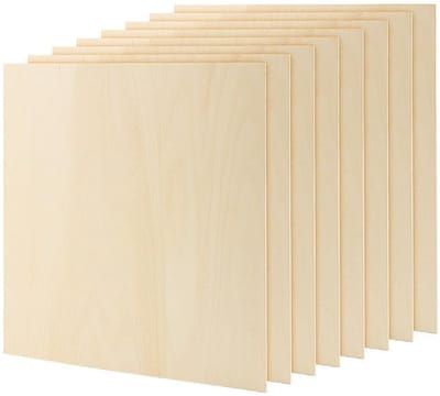 Dailygoods- Multiplex Houten Plank 30 x 30 x 0,2 cm - 8 Stuks - Vervormingsbestendig - Glad Gepolijst - Doe-het-zelf Projecten - Duurzaam Hout - Houten Platen