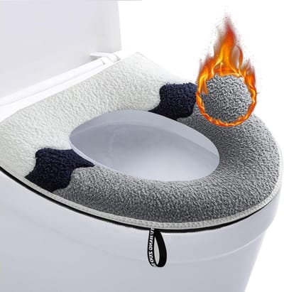 Zachte Toiletbrilhoes met Handvat, Verwarmde Toiletzitting en Pluche Deksel voor Comfortabel Gebruik in de Badkamer