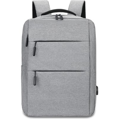 Meerlaagse Laptop Tas met Rits, 13 Inch, 14 Inch, 15 Inch, Computer Rugzak, Zakelijke Rugzak, REIZEN VOOR MANNEN EN VROUWEN 16 inches gray