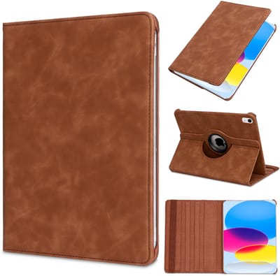 Casemania Hoes Geschikt voor Apple iPad 2025 (A16) & 2022 10e Gen - Sienna Brown - Draaibare Tablet Book Cover