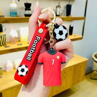 Ster Sleutelhanger Hanger Argentinië Shirt Voetbal Sleutelhanger Voetbal Wereldbeker Hanger Klein Cadeau red