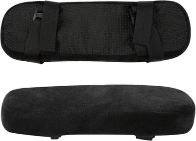 Ergonomische Armsteunpads voor Bureau- en Gamingstoelen - 2 Stuks, Schuimkussens met Antislip Ondersteuning voor Comfort en Vermindering van Vermoeidheid