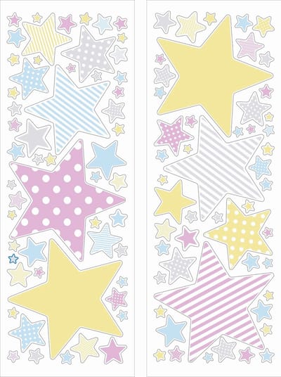 Art for the Home Sterren Muurstickers Pastel 2 vellen