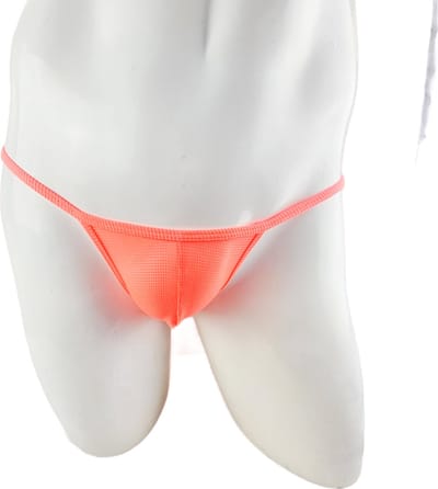BamBella ® - ondergoed - maat Onesize S M L - heren onderbroek Fel oranje neon kant mannen