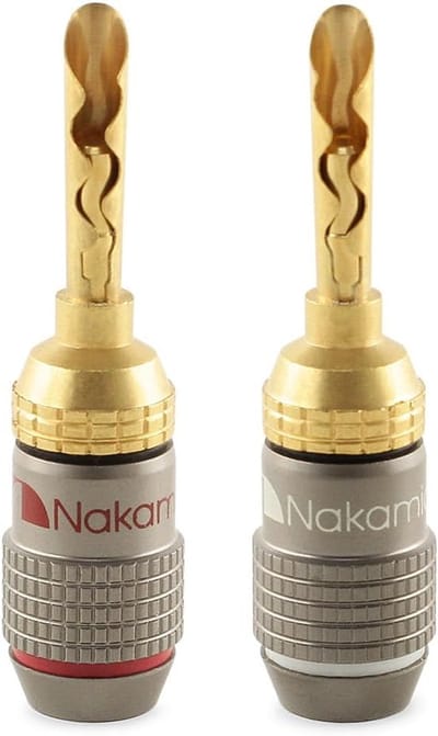 Gouden BFA Banaanstekkers voor Luidsprekerkabels - 24K Verguld voor Hifi en Stereo Audio