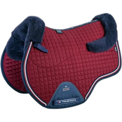 Premier Equine Cc Merino Wool European Gp/jump Square Zadeldekje Rood Full