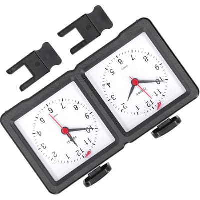 Horloge Analogique d'Échecs Multifonction Compteur Ascendant Compteur Dégressif Minuteur Silencieux pour Compétition de Jeu de Plateau