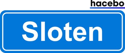 Hacebo - Plaatsnaam Sticker - 29x10 CM - Sloten sticker - Verkeersborden sticker - grappige cadeaus - Sloten
