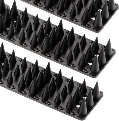 Pigeon Pegs 7.5 m voor het Afschrikken van Duiven op Balkons, Daken, Ramen en Hekken - Zwart en Effectief