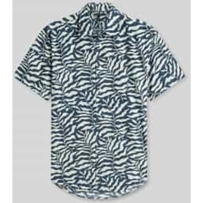 regular fit kort overhemd met labelstitching