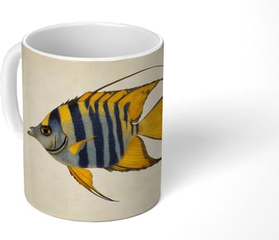 Mok - Koffiemok - Vis - Sierlijk - Vinnen - Illustratie - Mokken - 350 ML - Beker - Koffiemokken - Theemok