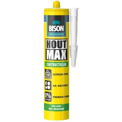 Bison professional hout max constructielijm (D4) - 380 gram