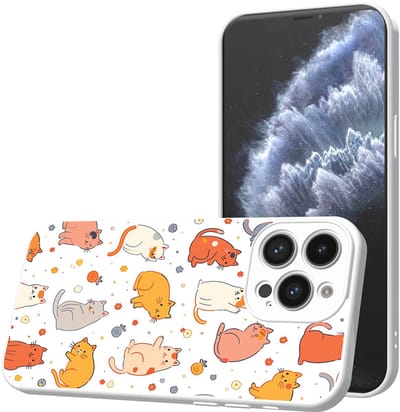 Smartphonica Telefoonhoesje Geschikt voor iPhone 11 Pro met Katten en Poezen opdruk - TPU Back Cover Case Cats Design - Wit geschikt voor iPhone 11 Pro