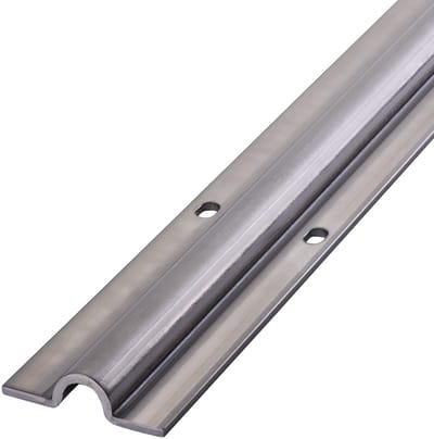SOTECH grondrail voor roldeur met deurrollen (R10) Looprail 1000 x 55 x 15 mm roestvrij staal voor schuifdeur