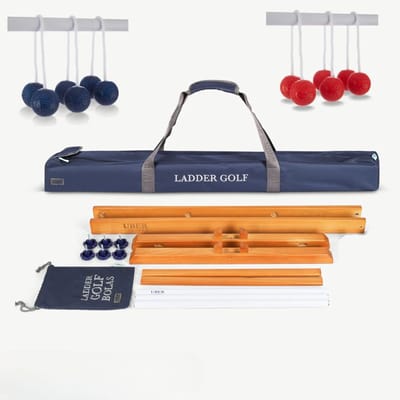 Origineel 2023 Laddergolfspel - Werpspel van topkwaliteit - met officiële zachte bolas (Rood en Blauw)