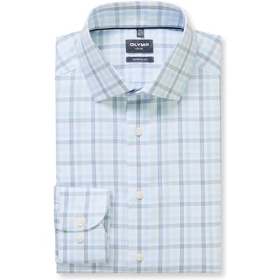 OLYMP Luxor Overhemd, Modern Fit, Global Kent, Bleu