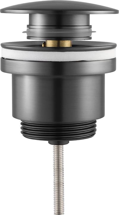 Clickwaste Afvoerplug - Leoni Clis - Messing - PVD - Gunmetal Grijs