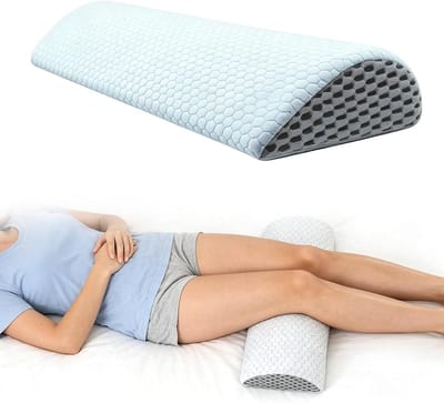 Ergonomisch Kniekussen van Geheugenfoam voor Ondersteuning van Benen en Heupen, Ademend en Wasbaar Kussen tegen Rugpijn en Gewrichtspijn