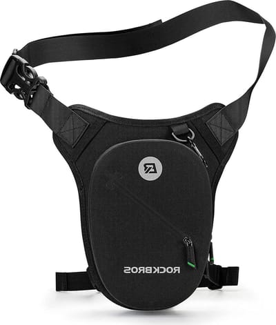 Beentas motorfiets heuptas poot waterdicht met afneembare beenriem reflecterend outdoor zwart Eén maat - voor dames en heren, wandelen Waterproof Waist Bag
