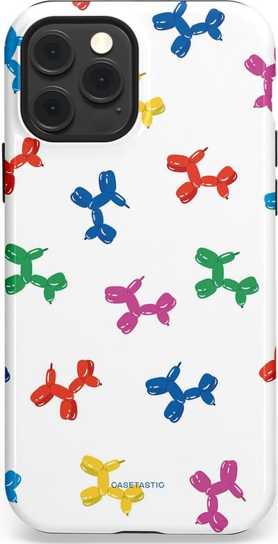 Casetastic Hoesje Geschikt voor Apple iPhone 12/12 Pro Magsafe - Stijlvolle Beschermende Duo-layer Case - Ballonnen hondje