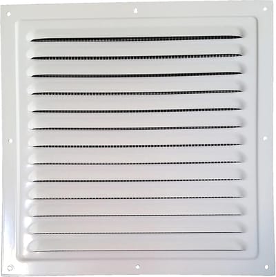 Metalen Ventilatierooster - Afzuigrooster Ventilatie - Luchtcirculatie Verbeteren - Met Insectennet - 30x30 cm - Wit