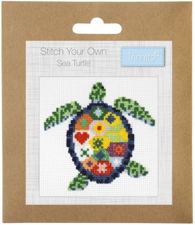 Borduurpakket Kruissteekpakket Telpatroon: Zeeschildpad