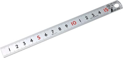 Shinwa 13131 roestvrijstalen liniaal 15 cm – met pick-up