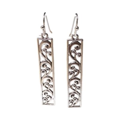 Aramat Jewels | Oorhangers | Dames Oorhangers Rechthoekige Bedel | | | | | | | Verkleurd niet