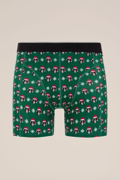 WE Fashion Heren boxershort met kerstprint