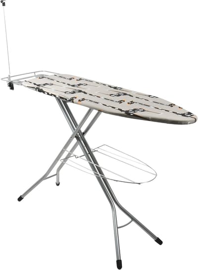 MSV Strijkplank voor Stoomgenerator - 8 Hoogtestanden 76-97cm - Kabelhouder en Wasgoedrek - Antislip Voetjes - 150x38x97cm - Staal