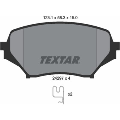 Remblokset TEXTAR 2429701, voor