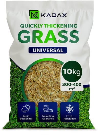 KADAX gazonzaad, 300-400 m², graszaad, snelgroeiend gras, gazonkorrels, snel kiemend gazonzaad, vorstbestendig graszaad, gazon (10 kg)