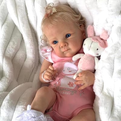 TEKROA® Reborn Baby Pop Meisje (48 cm) - Levensechte Siliconen Pop met Zacht Lichaam - Realistische Peuterpop Set met Accessoires - Vanaf 3 Jaar
