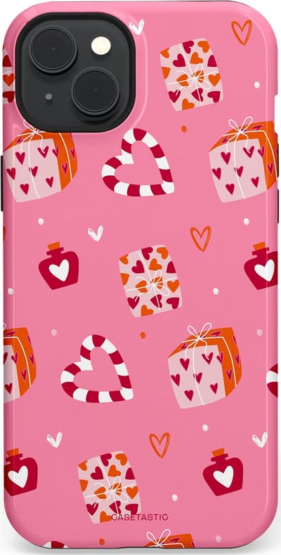 Casetastic Hoesje Geschikt voor Apple iPhone 15 Plus Magsafe - Stijlvolle Beschermende Duo-layer Case - Zoete Liefde Roze