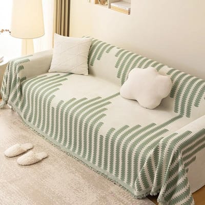 Nordic Eenvoudige Sofa Plaid Deken Chenille Sofa Hoes met Kwastje Vier Seizoenen Multifunctionele Bank Handdoek Deken Bedden Dekens 180x130cm S