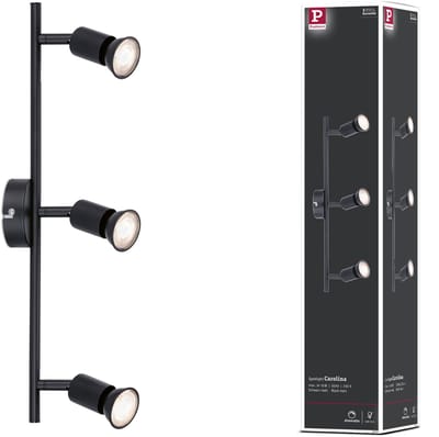 Spotlight Carolina GU10 230V max. 3x10W dimbaar Zwart mat